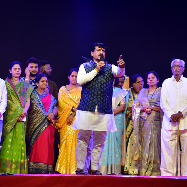 Sharad Sonawane with citizens